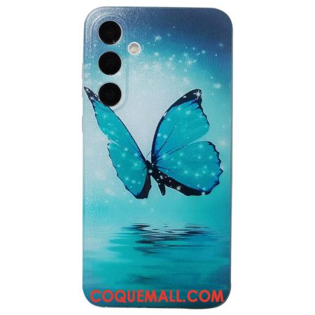 Coque Samsung Galaxy S24 FE Papillon Bleu