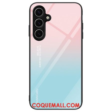 Coque Samsung Galaxy S24 FE Verre Trempé Dégradé Rose Bleu