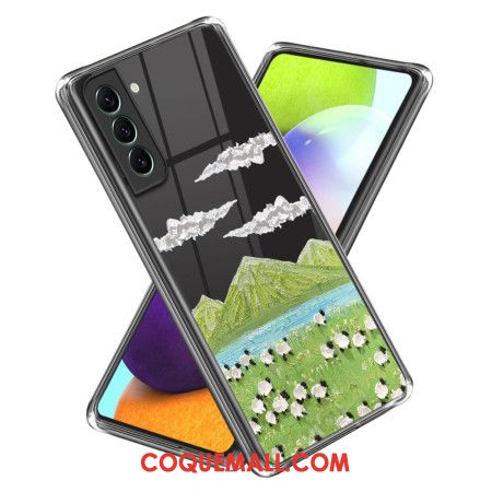 Coque Samsung Galaxy S24 Plus 5G Agneaux dans le Pré