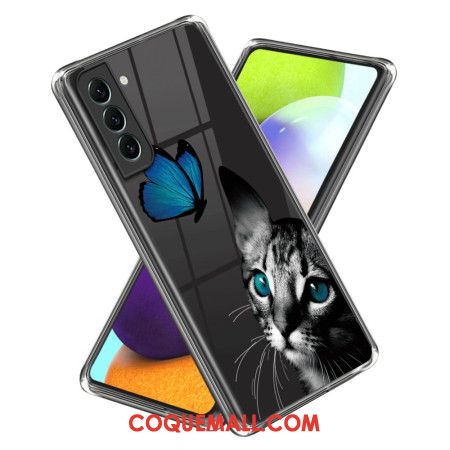 Coque Samsung Galaxy S24 Plus 5G Chat et Papillon