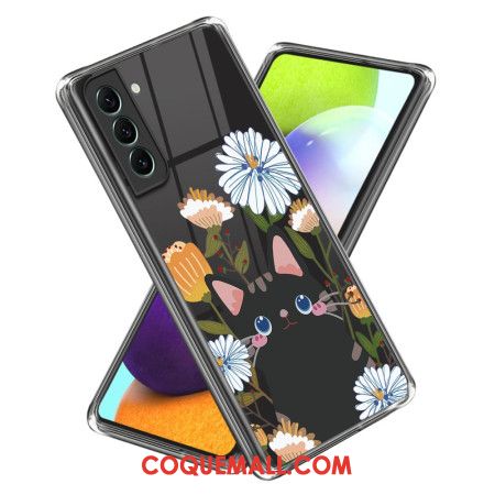 Coque Samsung Galaxy S24 Plus 5G Fleur et Chat