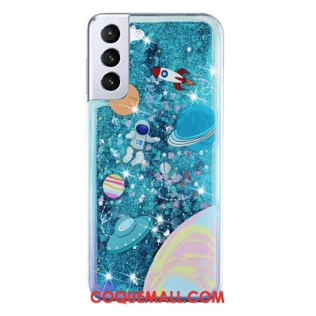 Coque Samsung Galaxy S24 Plus 5G Liquide à Paillettes Univers