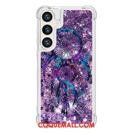 Coque Samsung Galaxy S24 Plus 5G Paillettes Liquides Attrape Rêves