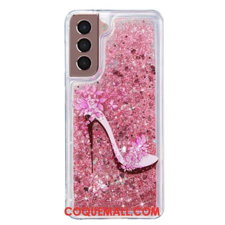 Coque Samsung Galaxy S24 Plus 5G Paillettes Liquides Escarpin