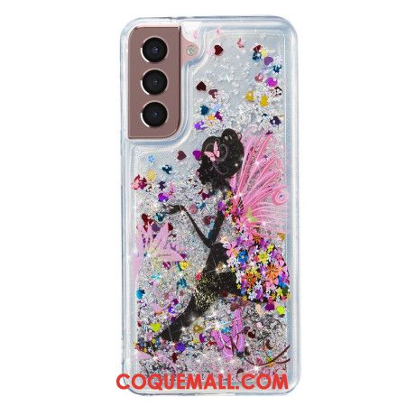 Coque Samsung Galaxy S24 Plus 5G Paillettes Liquides Jeune Fille