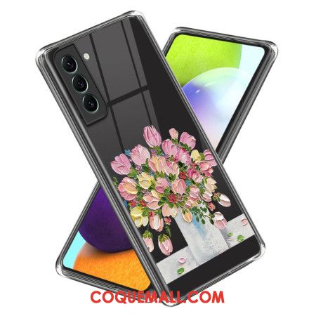 Coque Samsung Galaxy S24 Plus 5G Peinture Fleurs Roses