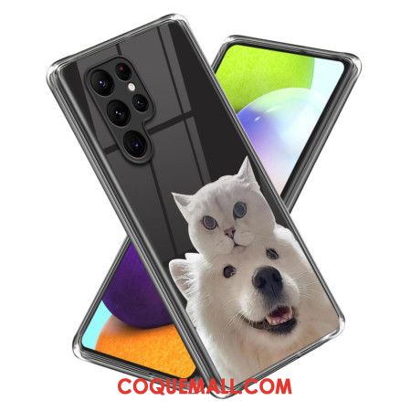 Coque Samsung Galaxy S24 Ultra 5G Chat et Chien