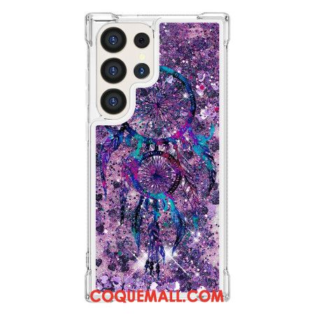 Coque Samsung Galaxy S24 Ultra 5G Paillettes Attrape Rêves