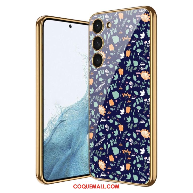 Coque Samsung Galaxy S24+ avec Motif Floral GKK