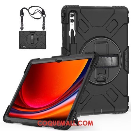 Coque Samsung Galaxy Tab S9 Ultra avec Support et Bandoulière Antichoc