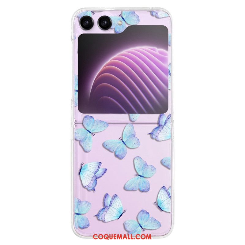 Coque Samsung Galaxy Z Flip 5 Transparente Butterflies