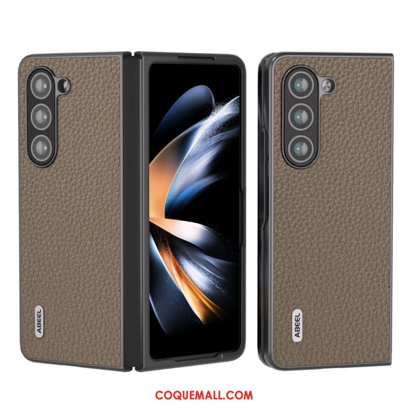 Coque Samsung Galaxy Z Fold 5 Classique Cuir ABEEL