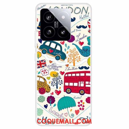 Coque Xiaomi 14 Bus Rouge