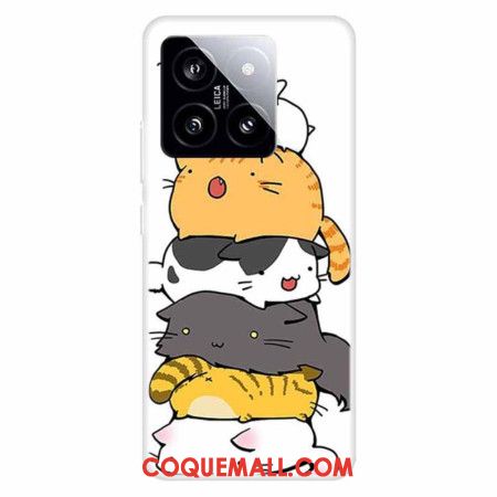 Coque Xiaomi 14 Chats Empilés