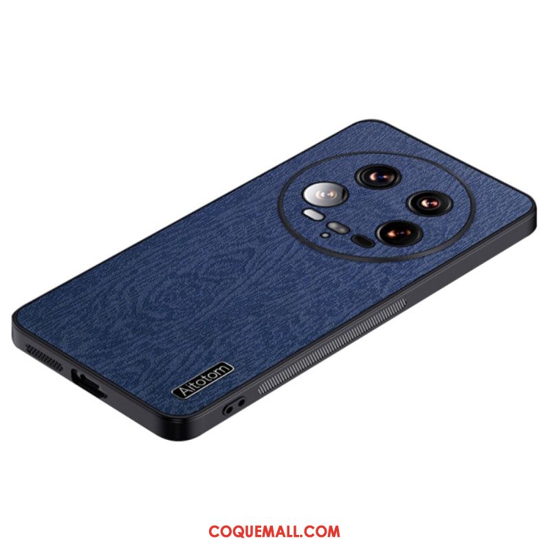 Coque Xiaomi 14 Ultra Style Cuir Texture Bois