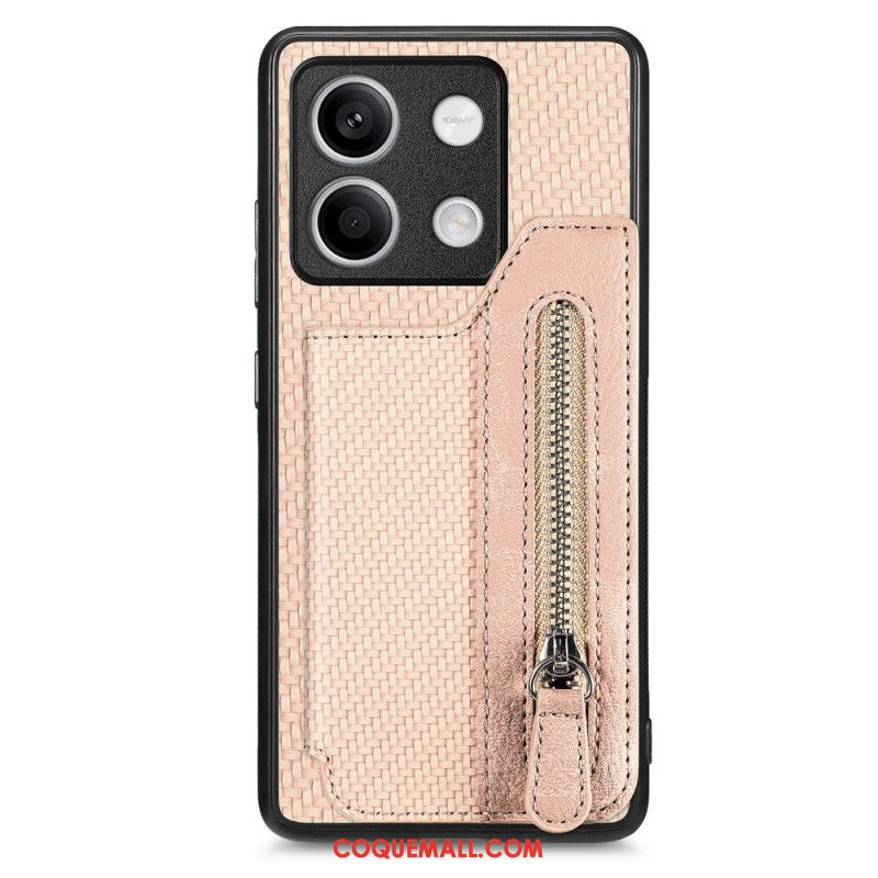 Coque Xiaomi Redmi Note 13 4G Fibre Carbone Porte-Monnaie