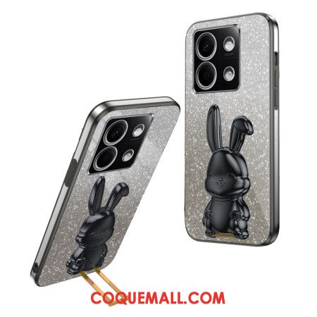 Coque Xiaomi Redmi Note 13 4G Lapin Support Noir