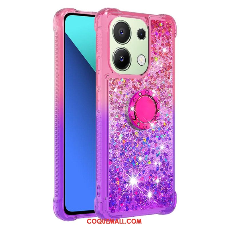 Coque Xiaomi Redmi Note 13 4G Paillettes Anneau-Support