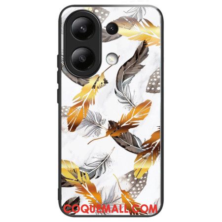 Coque Xiaomi Redmi Note 13 4G Verre Trempé Feuilles dorées