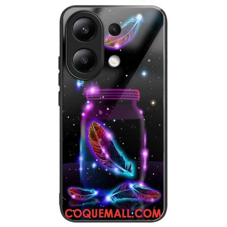 Coque Xiaomi Redmi Note 13 4G Verre Trempé Plume Fluorescente