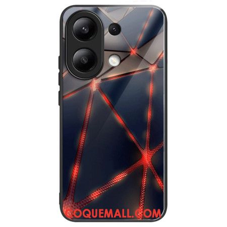 Coque Xiaomi Redmi Note 13 4G Verre Trempé Triangles Rouges