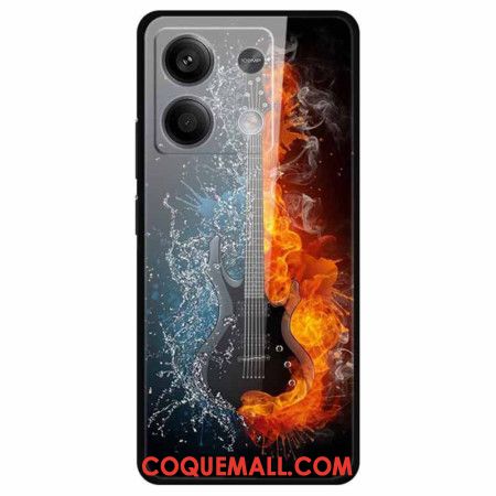 Coque Xiaomi Redmi Note 13 5G Verre Trempé Guitare de Glace et de Feu