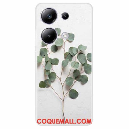 Coque Xiaomi Redmi Note 13 Pro 4G / Poco M6 Pro 4G Coque Motif Feuilles