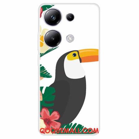 Coque Xiaomi Redmi Note 13 Pro 4G / Poco M6 Pro 4G Feuilles et Oiseau