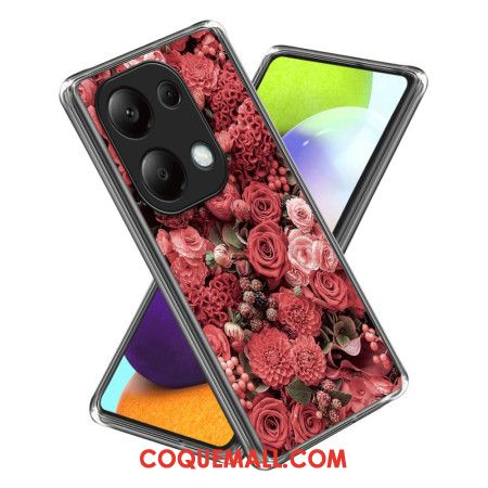 Coque Xiaomi Redmi Note 13 Pro 4G / Poco M6 Pro 4G Fleurs Rouges et Roses