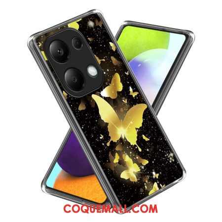 Coque Xiaomi Redmi Note 13 Pro 4G / Poco M6 Pro 4G Papillons Dorés