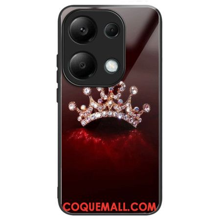 Coque Xiaomi Redmi Note 13 Pro 4G / Poco M6 Pro 4G Verre Trempé Couronne de Diamants