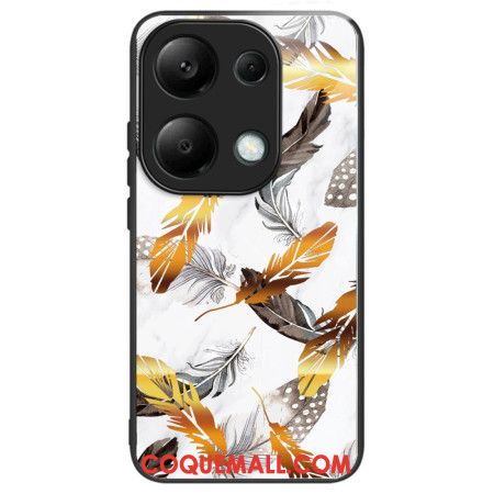 Coque Xiaomi Redmi Note 13 Pro 4G / Poco M6 Pro 4G Verre Trempé Feuilles Dorées