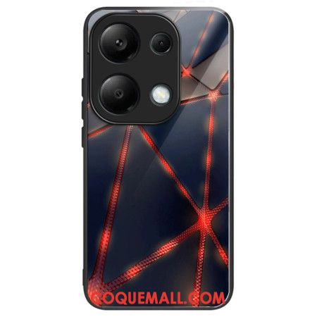 Coque Xiaomi Redmi Note 13 Pro 4G / Poco M6 Pro 4G Verre Trempé Triangles Rouges