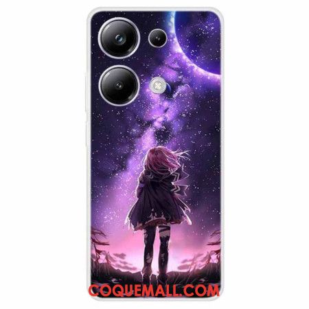 Coque Xiaomi Redmi Note 13 Pro 4G / Poco M6 Pro 4G Étoiles et Fille