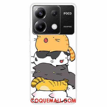 Coque Xiaomi Redmi Note 13 Pro 5G / Poco X6 5G Chats Empilés