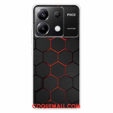 Coque Xiaomi Redmi Note 13 Pro 5G / Poco X6 5G Nid d'Abeille Rouge