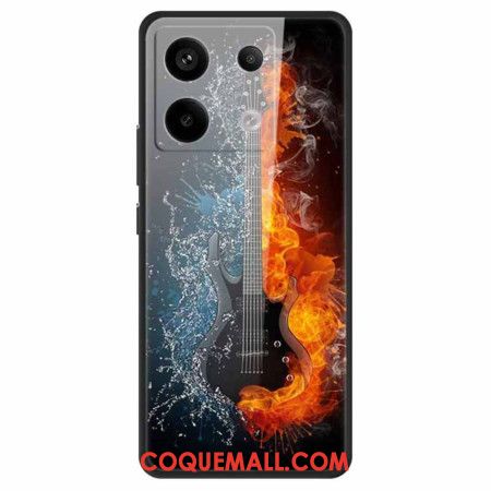 Coque Xiaomi Redmi Note 13 Pro 5G / Poco X6 5G Verre Trempé Guitare de Glace et de Feu