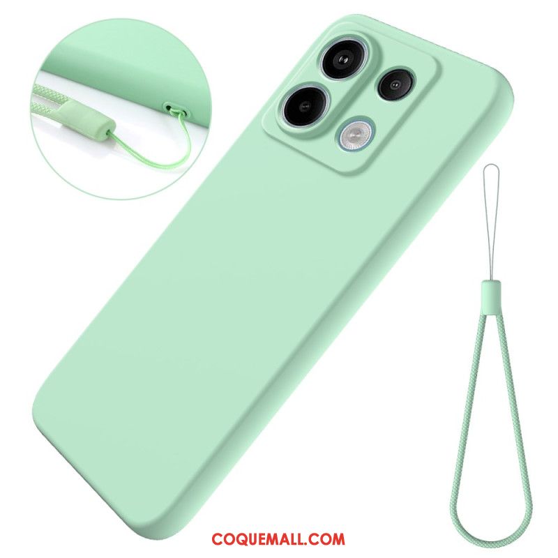 Coque Xiaomi Redmi Note 13 Pro 5G / Poco X6 5G en Silicone Liquide à Lanière