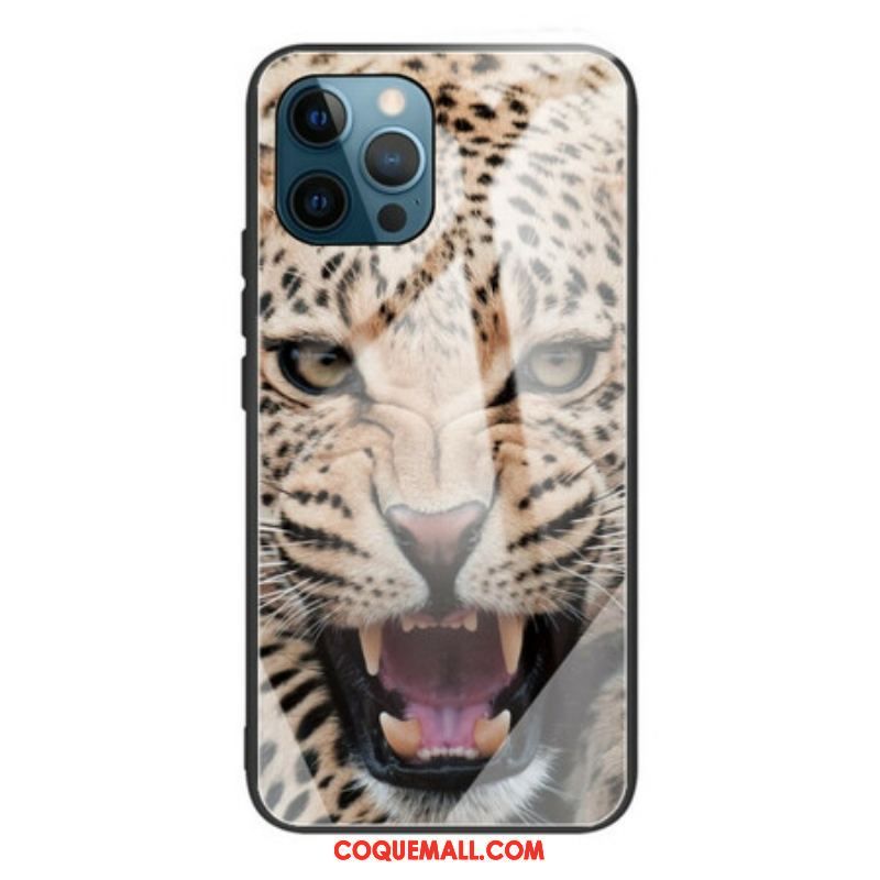 Coque iPhone 13 Pro Verre Trempé Léopard