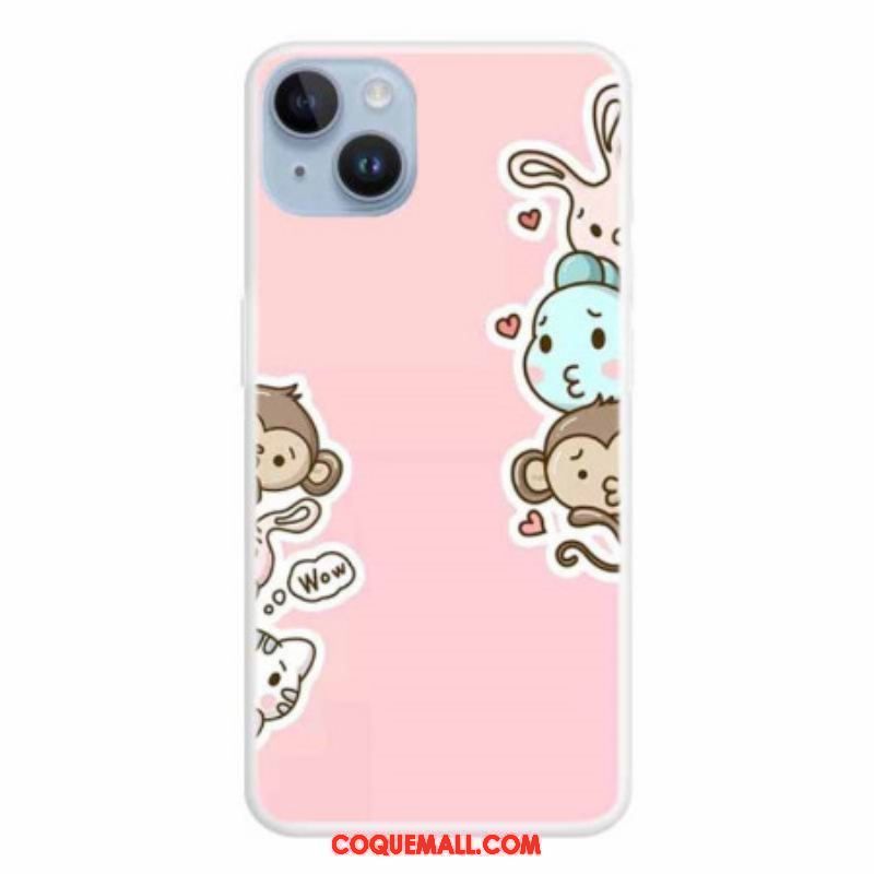 Coque iPhone 15 Plus Animaux Wow