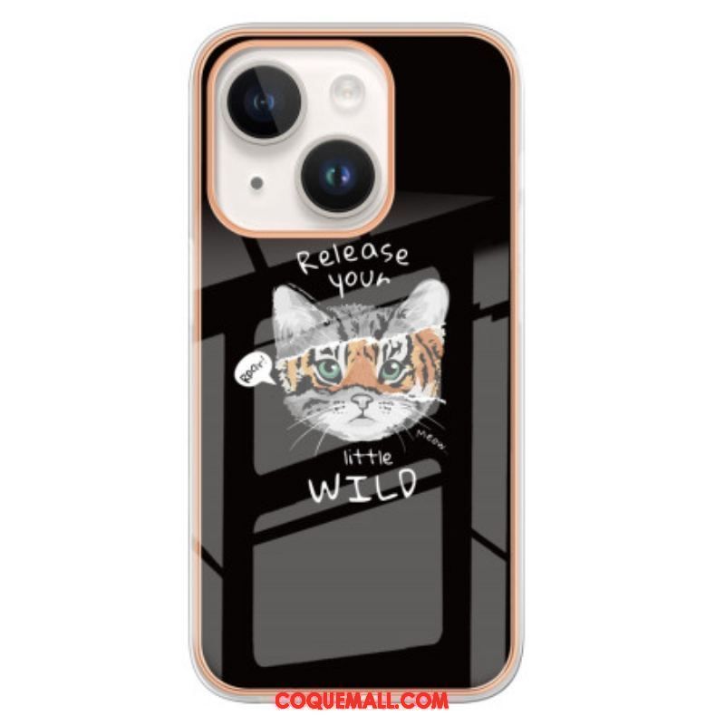 Coque iPhone 15 Pus Chat / Tigre