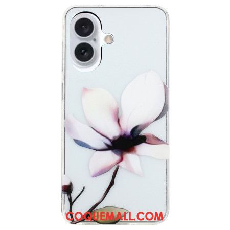 Coque iPhone 16 Fleur Blanche