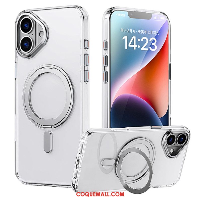 Coque iPhone 16 Magnétique Support Rotatif