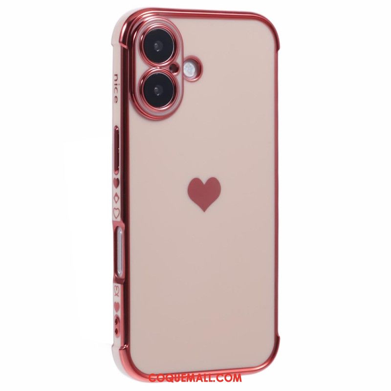 Coque iPhone 16 Motif Coeur