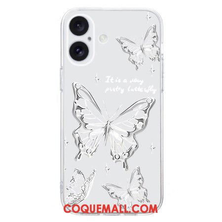 Coque iPhone 16 Plus Papillons