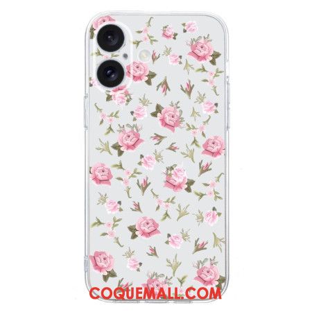 Coque iPhone 16 Plus Petites Fleurs Roses