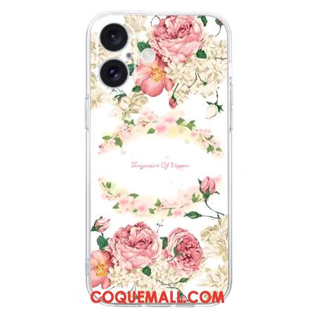 Coque iPhone 16 Plus Roses Vintage