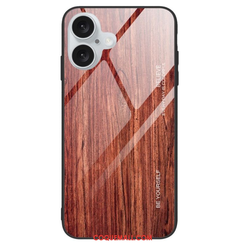 Coque iPhone 16 Plus Vere Trempé Bois