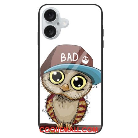 Coque iPhone 16 Plus Verre Trempé Bad Chouette