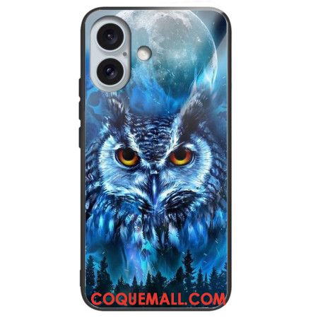 Coque iPhone 16 Plus Verre Trempé Chouette des Forêts